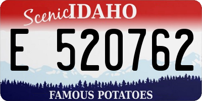 ID license plate E520762