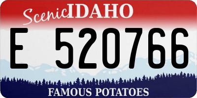 ID license plate E520766