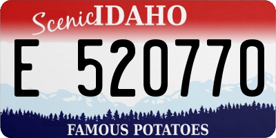 ID license plate E520770