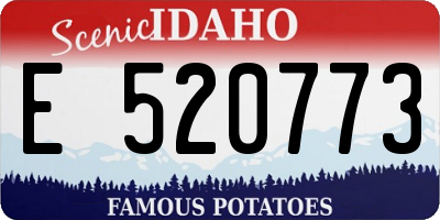 ID license plate E520773