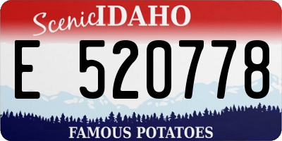 ID license plate E520778