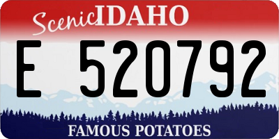 ID license plate E520792