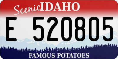 ID license plate E520805