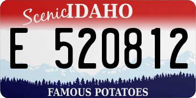 ID license plate E520812