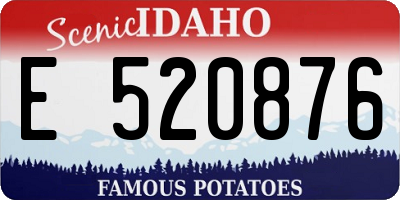 ID license plate E520876