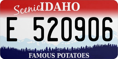 ID license plate E520906