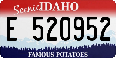 ID license plate E520952