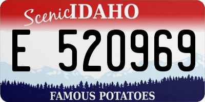 ID license plate E520969