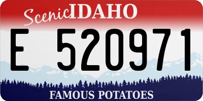 ID license plate E520971