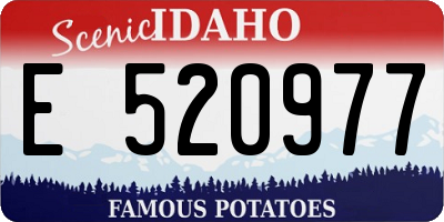 ID license plate E520977