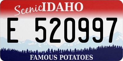 ID license plate E520997