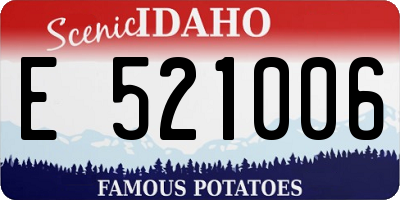 ID license plate E521006