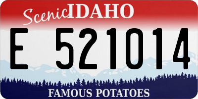 ID license plate E521014
