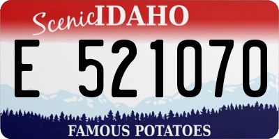 ID license plate E521070