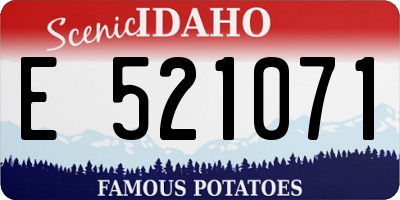 ID license plate E521071