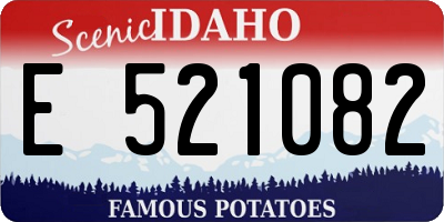 ID license plate E521082