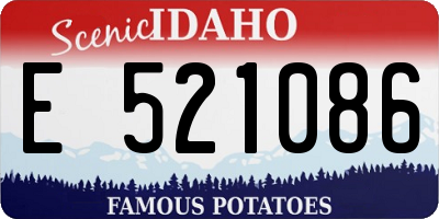 ID license plate E521086