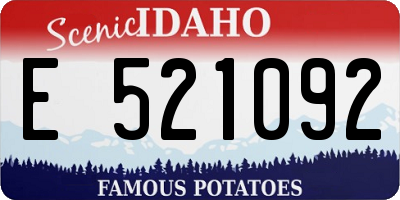 ID license plate E521092