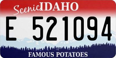 ID license plate E521094