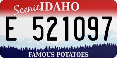 ID license plate E521097