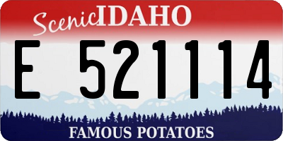 ID license plate E521114