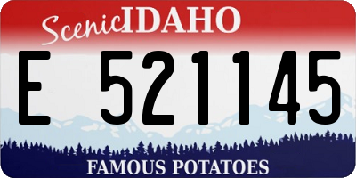 ID license plate E521145