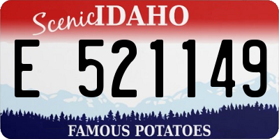 ID license plate E521149