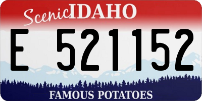 ID license plate E521152