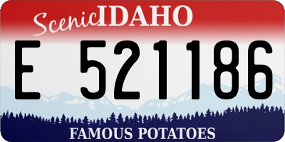 ID license plate E521186