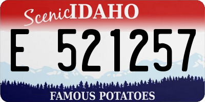ID license plate E521257