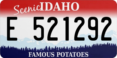 ID license plate E521292