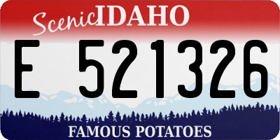 ID license plate E521326