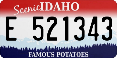 ID license plate E521343
