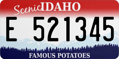 ID license plate E521345