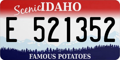 ID license plate E521352