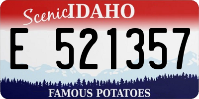 ID license plate E521357