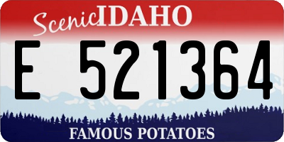 ID license plate E521364
