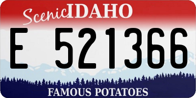ID license plate E521366