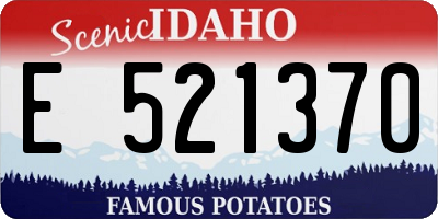 ID license plate E521370
