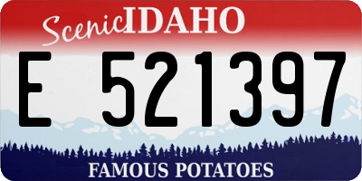 ID license plate E521397