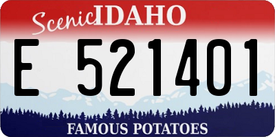 ID license plate E521401