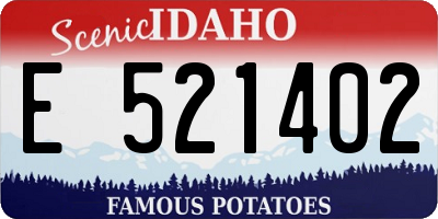 ID license plate E521402