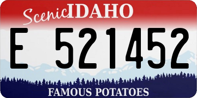 ID license plate E521452