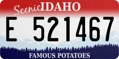 ID license plate E521467