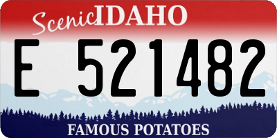 ID license plate E521482