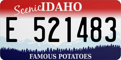 ID license plate E521483