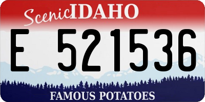 ID license plate E521536
