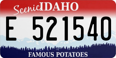ID license plate E521540