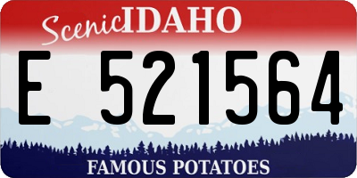 ID license plate E521564