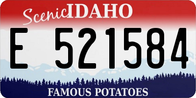 ID license plate E521584